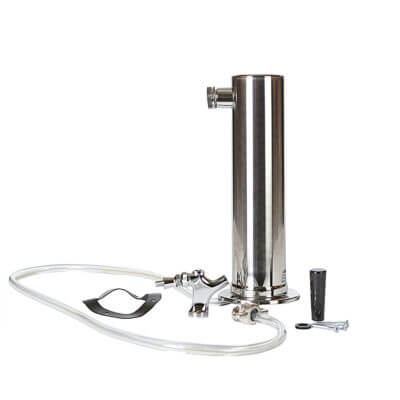 Beverage Elements Stainless Steel Single Tap Draft Beer Tower