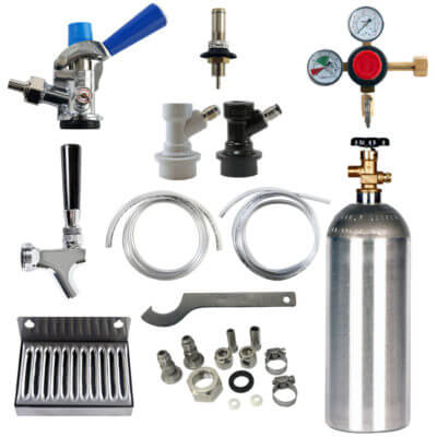 Beverage Elements Universal Kegerator Refrigerator Conversion Kit With CO2